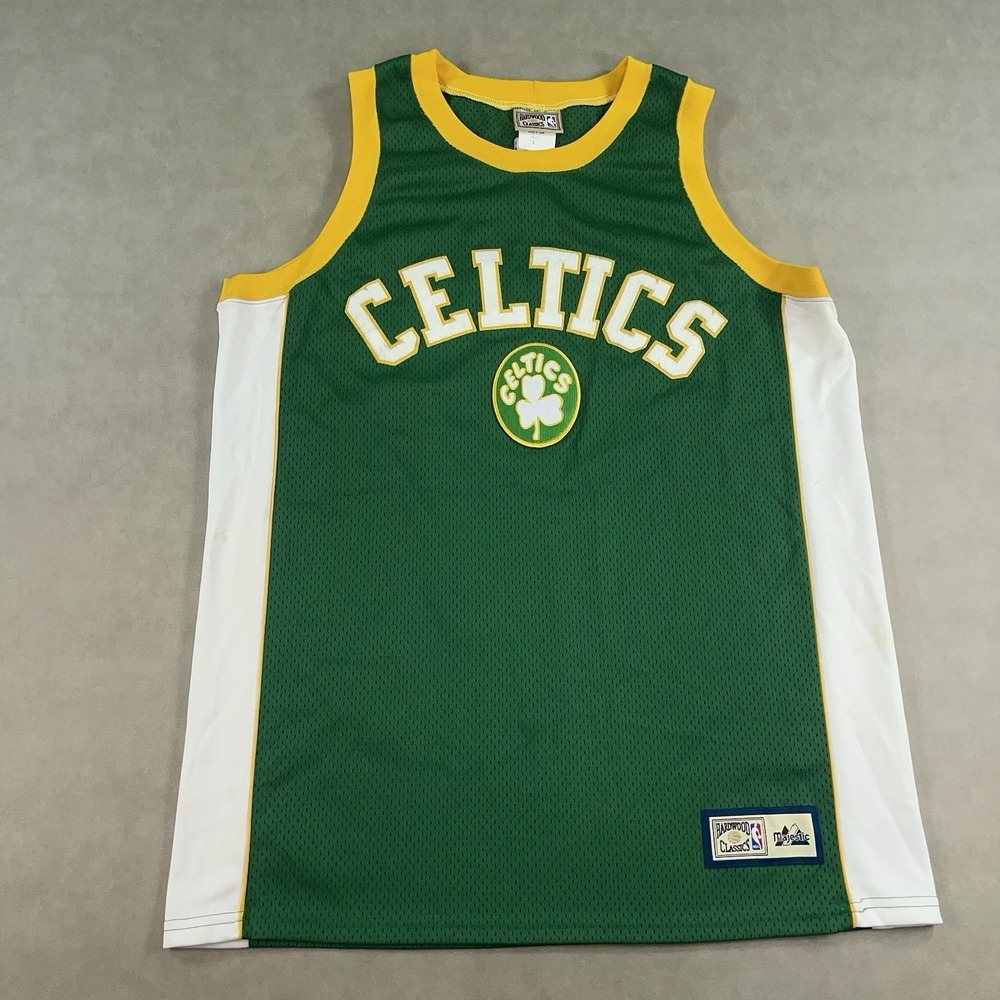 Hardwood Classics Boston Celtics Jersey Mens Large Green NBA Basketball Majestic
